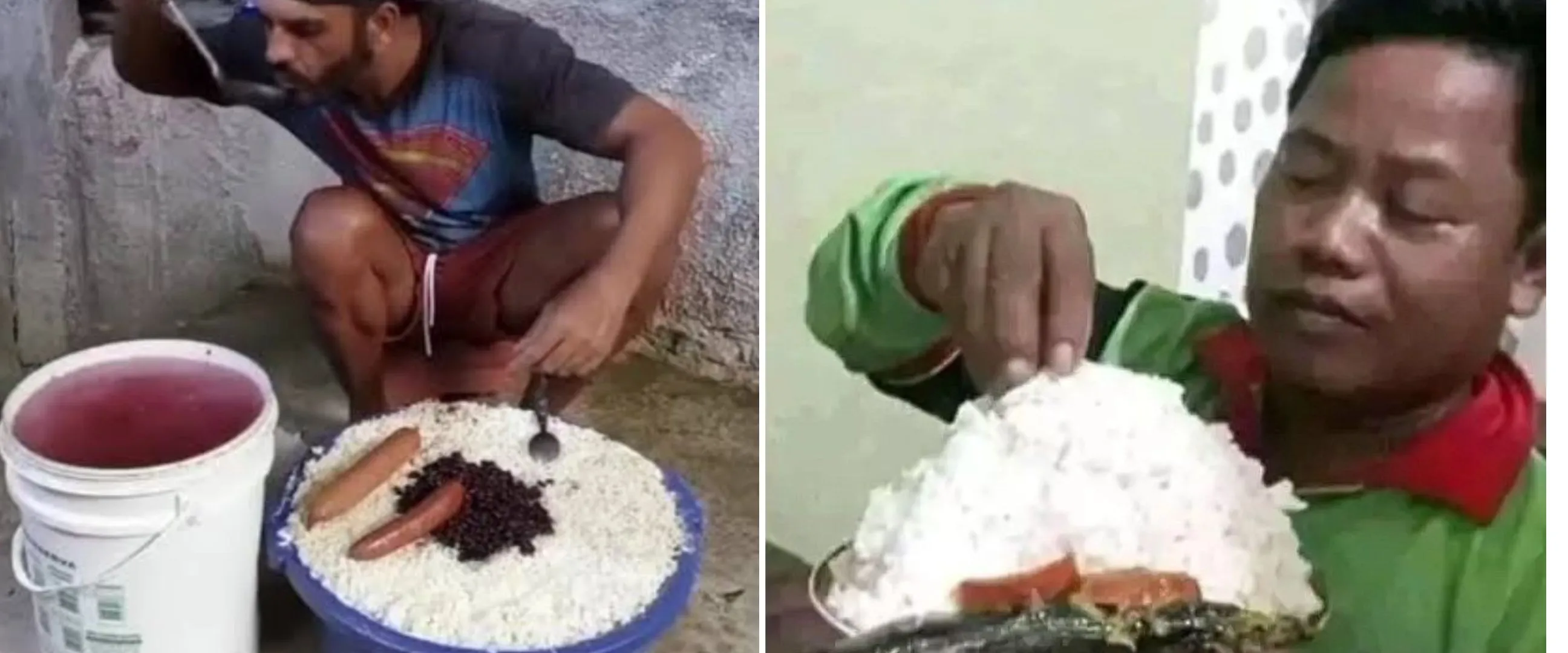 11 Potret kocak bapak-bapak makan dengan porsi besar ini seperti puasa dari lahir, bikin senyum kecut