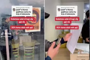 Momen pria pamer slip gaji kerja di Korea, nominalnya bikin gagal fokus dikira mirip UMR Indonesia