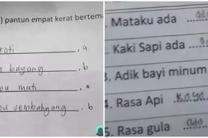 11 Potret kocak jawaban murid saat mengerjakan tugas sekolah ini kelewat absurd, bikin nyengir kuda