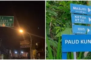 11 Potret kocak plang penunjuk jalan ini bikin pengendara gagal fokus, endingnya tepuk jidat