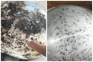 Tanpa direndam semalaman, ini cara lunturkan kerak gosong di pantat wajan cuma tambah 1 bahan dapur