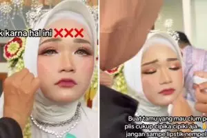 Terpaksa makeup ulang karena ulah tamu undangan, kisah pengantin ini bikin nyesek