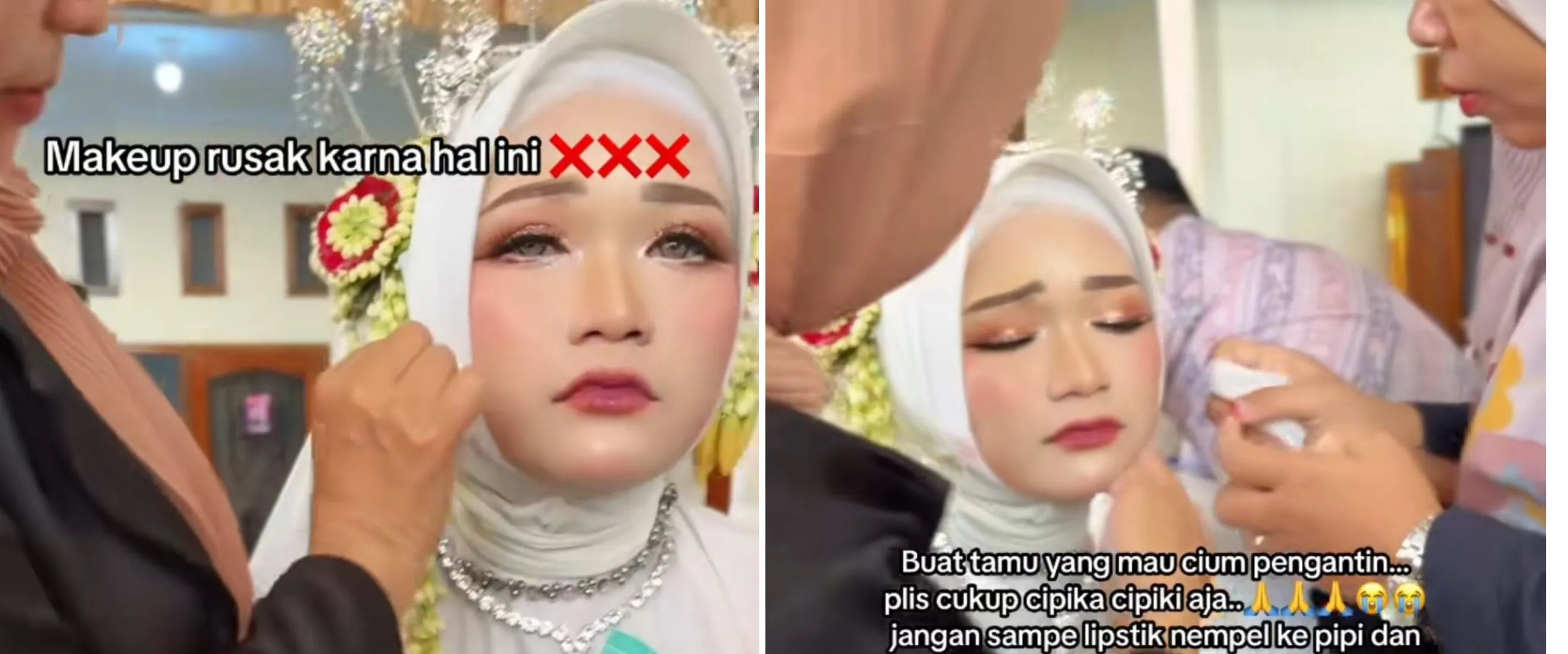 Terpaksa makeup ulang karena ulah tamu undangan, kisah pengantin ini bikin nyesek
