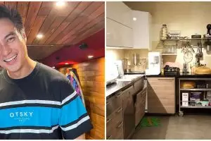 Dulu terjerat utang Rp 1,5 miliar kini punya rumah megah, 9 potret dapur Baim Wong mewah ada rak buku