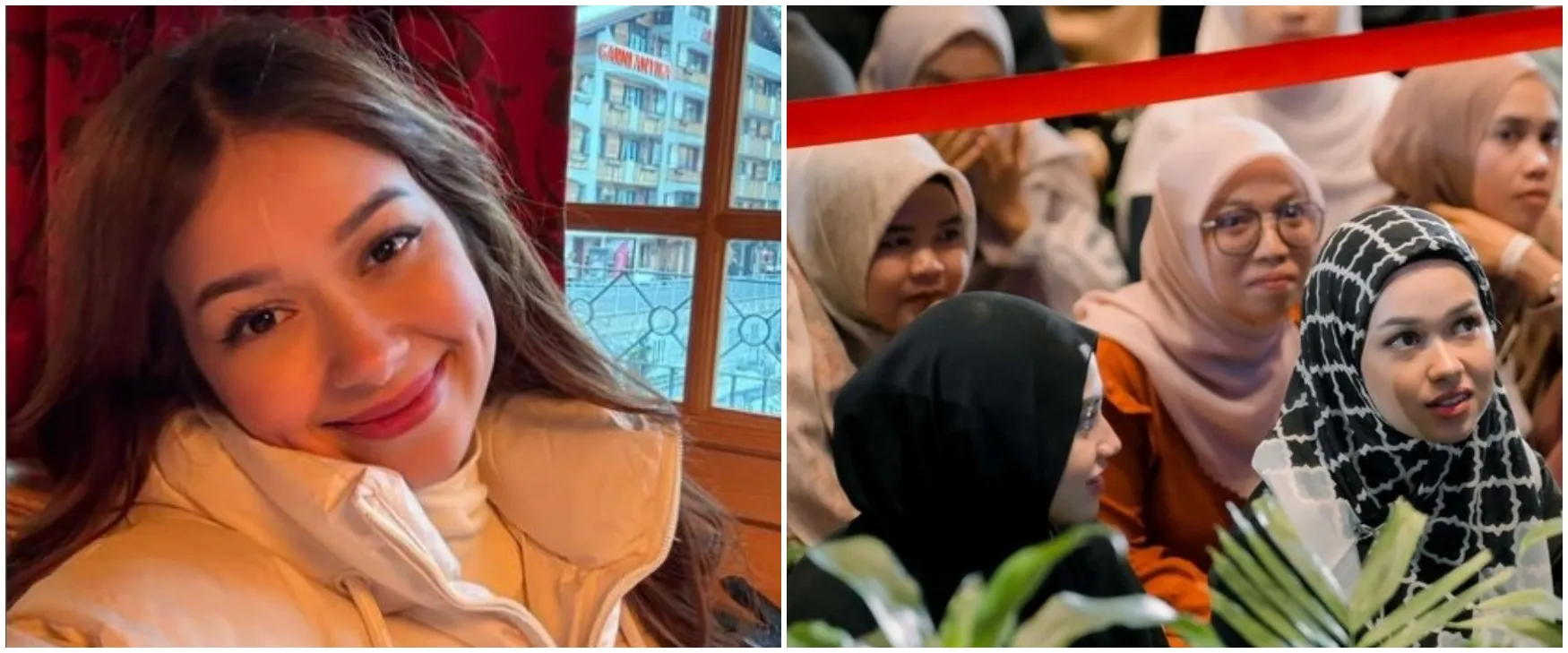 Penampilannya bak beda orang, begini 8 potret Rebecca Klopper kenakan hijab saat ikut kajian