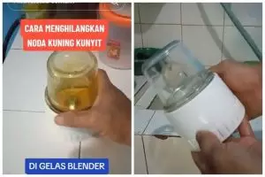 Bukan direndam larutan baking soda, ini cara hilangkan noda kunyit di blender pakai 2 bahan sederhana