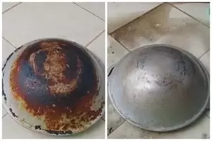 Tanpa direndam air panas, ini cara bersihkan noda gosong di pantat wajan cukup pakai 2 bahan dapur