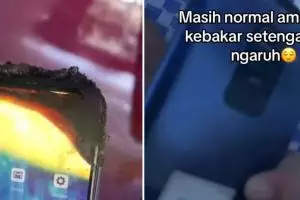 Penyebabnya sepele tapi bikin rugi bandar, HP wanita ini meledak di atas kulkas padahal tidak dicas