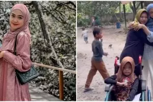 Disangka warga mau nyaleg, ini 9 momen Ria Ricis lakukan aksi sosial di perkampungan