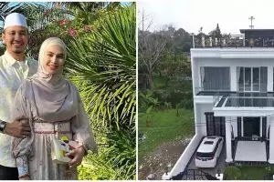 13 Potret rumah megah bak kastil Kartika Putri dan Habib Usman, dapur kotornya mewah bermotif marmer
