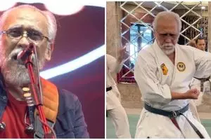 Musisi yang jago beladiri, intip 11 potret Iwan Fals jadi pelatih karate di usia 62 tahun