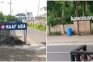 11 Potret kocak pengumuman di jalan ini tulisannya bikin bingung, jadi mikir keras