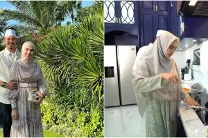 Punya rumah megah bak kastil senilai Rp 40 M, 11 potret dapur mewah Kartika Putri ini jarang dipakai