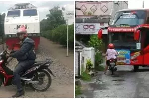 11 Potret kocak menghalangi jalan ini bikin naik pitam, endingnya nggak bisa berkata-kata