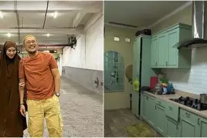 Punya rumah mewah perpaduan Jawa Modern, 9 potret dapur segaris Zaskia Adya Mecca dilengkapi mini bar