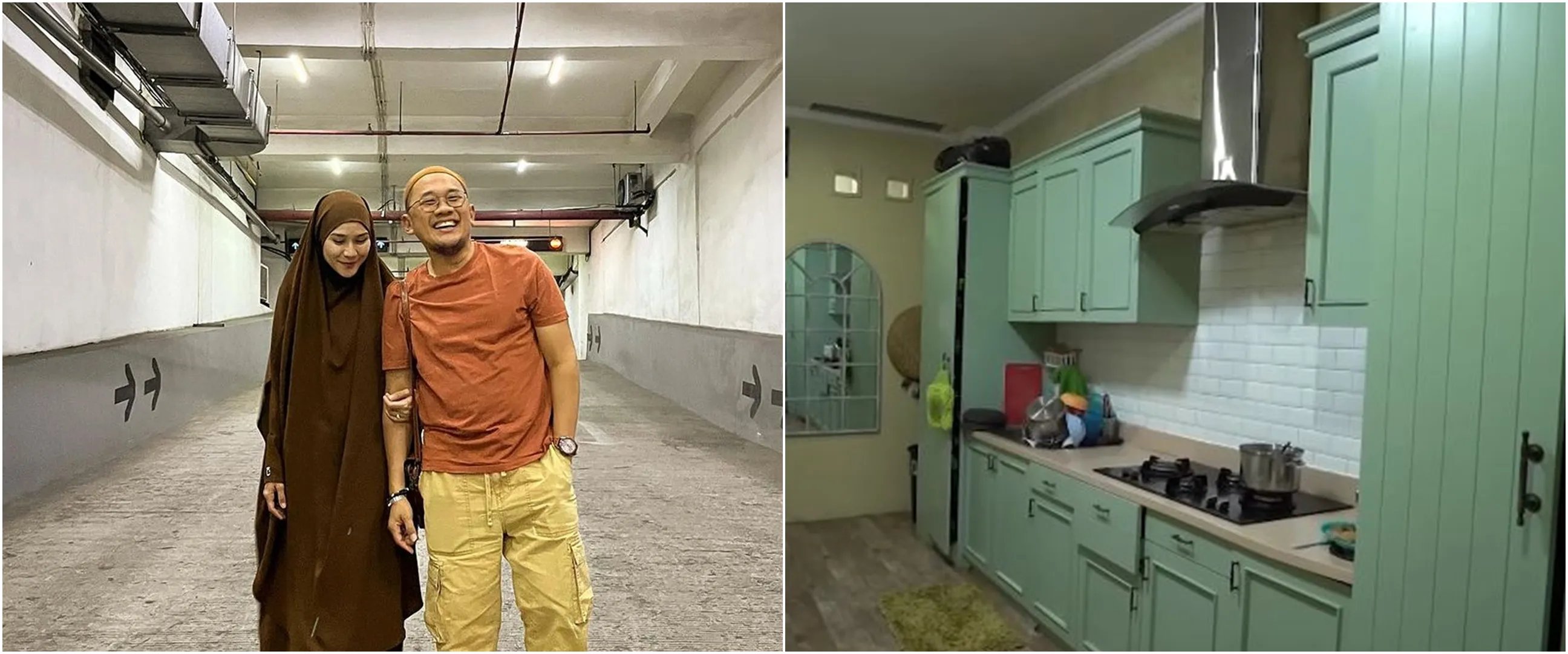 Punya rumah mewah perpaduan Jawa Modern, 9 potret dapur segaris Zaskia Adya Mecca dilengkapi mini bar
