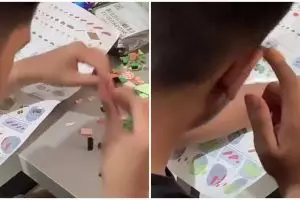 Effort dan konyol beda tipis, cowok mau kasih bunga ke pacarnya ini endingnya repot sendiri