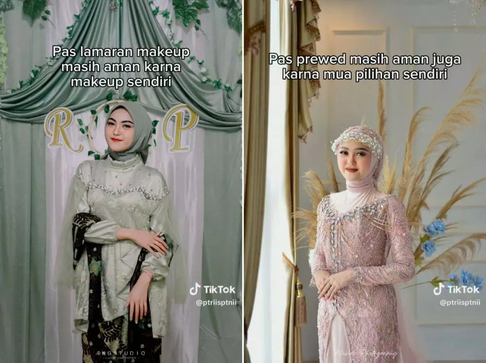 makeup pengantin pangling bikin melongo © TikTok