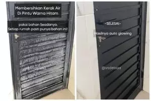 Bukan disikat cairan pembersih, ini trik usir kerak air di pintu kamar mandi pakai 1 bahan dapur