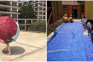 11 Potret kocak orang ogah kepanasan ini caranya diluar prediksi, bikin nyengir sambil geleng kepala