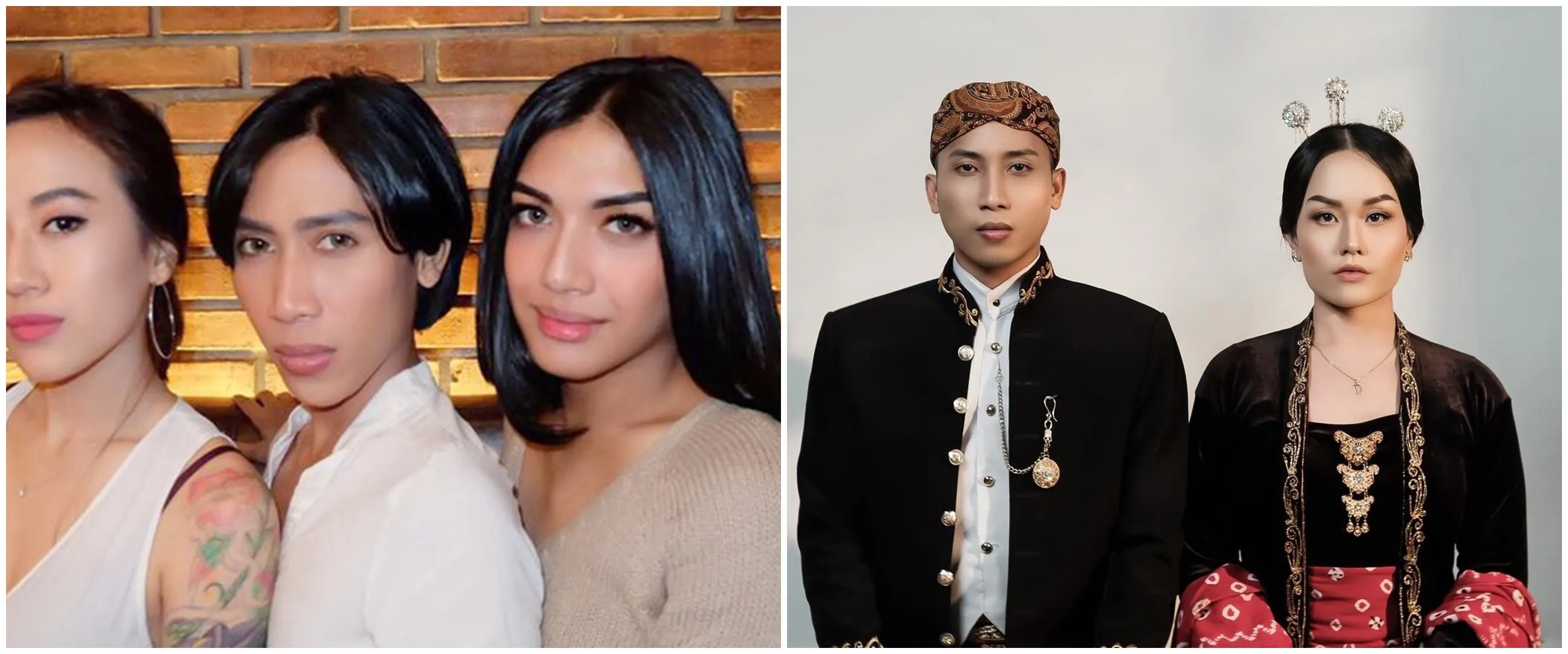 Dulu pernah jadi waria, 11 potret nikahan Abi Respati teman Millen Cyrus yang kian gagah pakai beskap