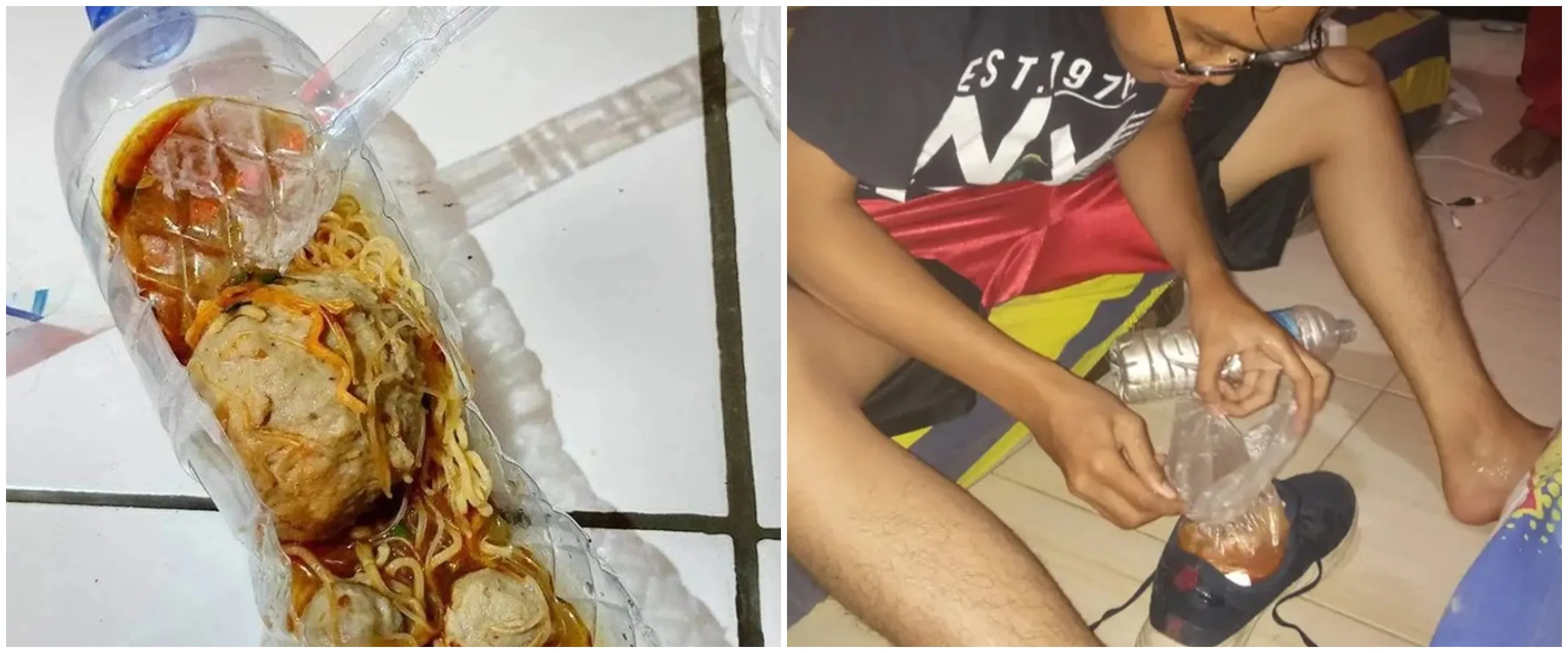 11 Potret kocak akal-akalan warga pengin makan tapi nggak ada wadah ini bikin nggak habis pikir