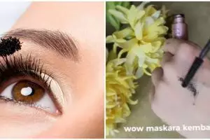 Nggak perlu beli baru, ini trik atasi maskara kering dan menggumpal cuma pakai 1 produk makeup