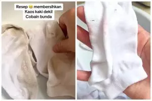 Tak perlu disikat, ini trik mencuci kaus kaki putih dekil agar bersih lagi pakai 3 bahan dapur