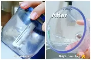 Tanpa digosok sabun, ini trik bersihkan blender berminyak agar kesat dan kinclong lagi dengan 1 bahan