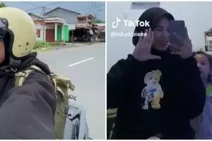 Wanita pulang kampung naik motor lewat jalur banjir serasa mau arung jeram di Kalimantan, ekstrem pol