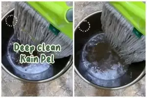 Trik mencuci kain pel agar kesat dan bersih lagi, cukup tambah 2 bahan dapur