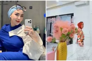 Rumahnya mewah bak kastil, intip 9 potret dapur Bella Shofie yang dilapisi marmer impor dari Italia