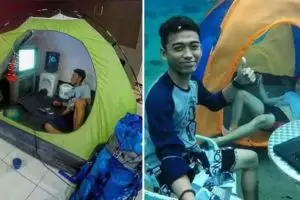 11 Potret kocak kemah di tempat nyeleneh ini bikin nggak bisa berkata-kata, absurdnya tak terbendung