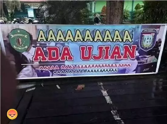 Spanduk kocak sekolahan  Berbagai sumber