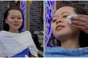 Momen turis Indonesia coba treatment nyalon di India, muka diubek-ubek kaya adonan bikin tercengang