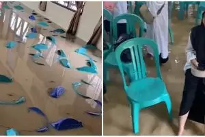 Potret perjuangan anggota KPPS saat dilantik KPU, dari dapat transport Rp 100 ribu sampai kebanjiran