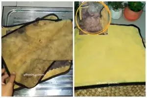 Tanpa direndam cuka, ini cara mencuci serbet berjamur kehitaman cukup tambah 1 bahan dapur