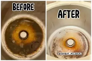 Tanpa digosok baking soda, ini cara bersihkan kerak gosong di dasar rice cooker pakai 1 bahan dapur
