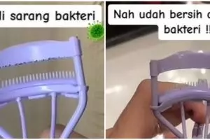 Trik wanita atasi penjepit bulu mata kotor dengan 1 produk skincare ini simpel tanpa pakai air sabun