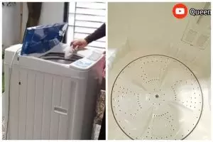 Bukan dibongkar atau ditaburi baking soda, ini cara bersihkan kerak di mesin cuci pakai 1 bahan dapur