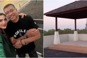 Langsung menghadap GWK, 9 potret rooftop vila Anang dan Ashanty di Bali berasa kafe di atas ketinggian