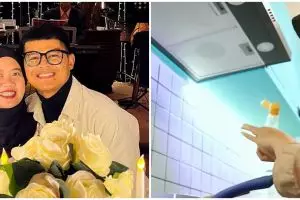 Lebih estetik dari rumah baru, 9 potret dapur hunian lawas Musdalifah Basri ini apik bernuansa hijau