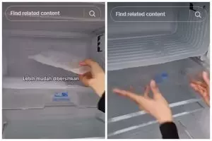 Bukan disiram air, ini trik bersihkan noda dan bunga es kulkas agar kinclong lagi andalkan 1 alat