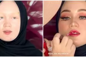 Transformasi makeup pengantin wanita albino dirias MUA pakai adat Minang ini hasilnya manglingi