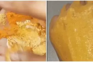 Aksi wanita atasi kulit tangan kusam dan keriput andalkan scrub dari 1 bahan dapur, bikin auto glowing