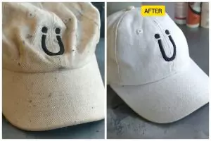 Cukup tambah 1 bahan dapur, ini trik ampuh bersihkan topi kumal agar bersih seperti baru lagi