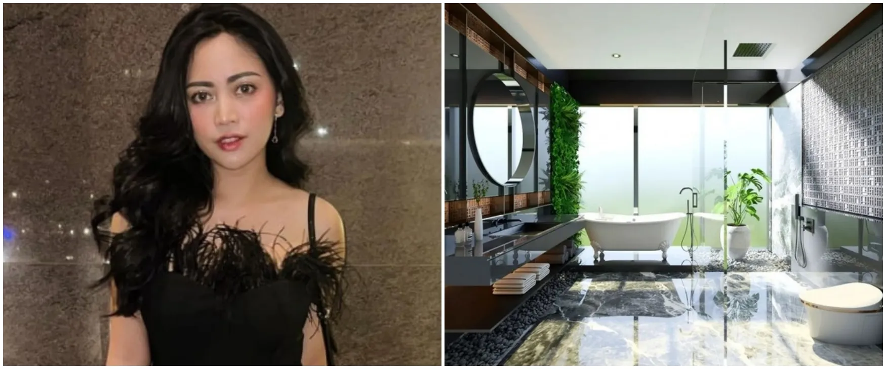 Hunian seluas 1.200 meter persegi, 9 potret kamar mandi serba marmer Rachel Vennya pakai smart toilet