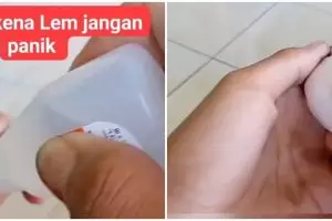 Niatnya bikin tutorial, tangan cowok yang lengket karena lem korea ini endingnya bikin panik