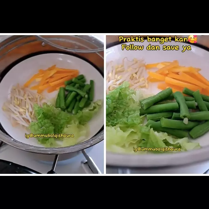Tanpa saringan, dandang, dan panci khusus, trik mengukus sayur ini unik cuma andalkan 1 alat makan