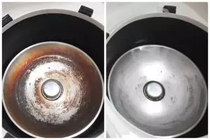 Tak perlu sabun cuci piring, ini trik bersihkan kerak gosong di dasar rice cooker dengan 2 bahan dapur